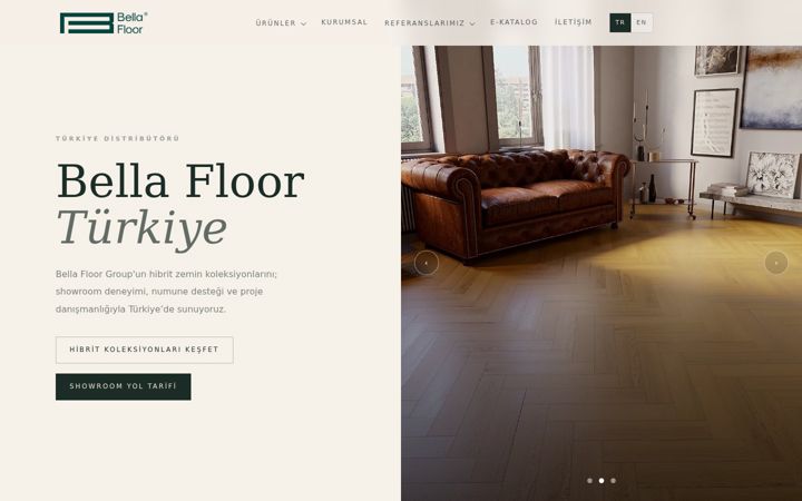 Ekrānuzņēmums no bellafloor.com.tr