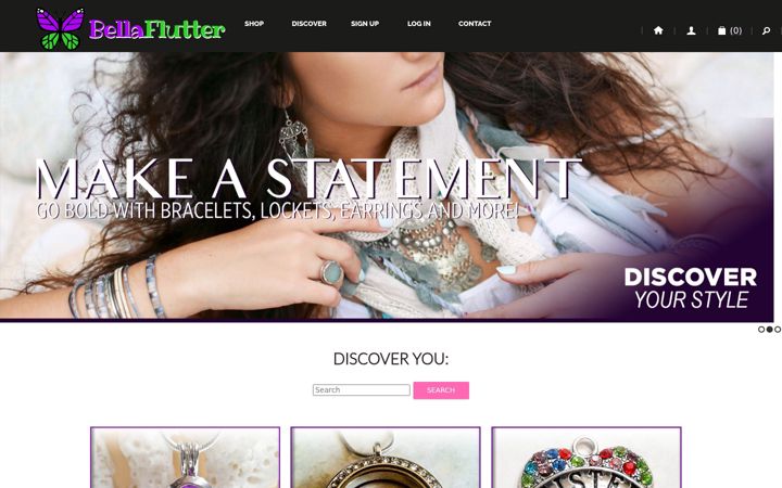 Screenshot of bellaflutter.com