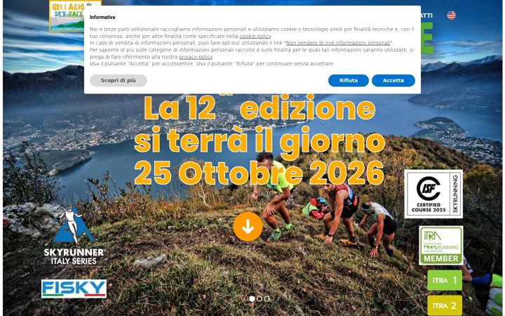 Screenshot of bellagioskyteam.it
