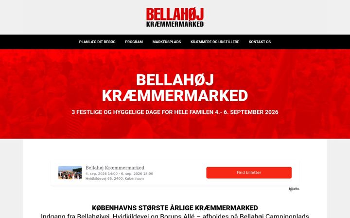 Screenshot of bellahojmarked.dk