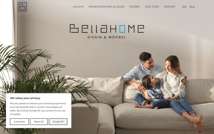 Screenshot of bellahome.ee