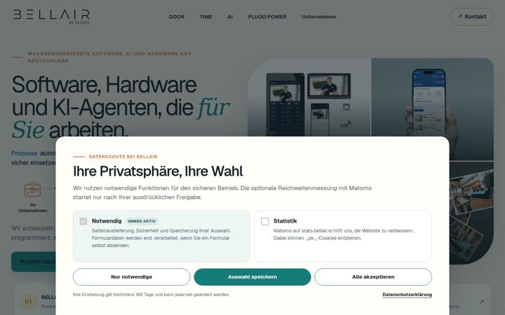 Screenshot of bellair.io