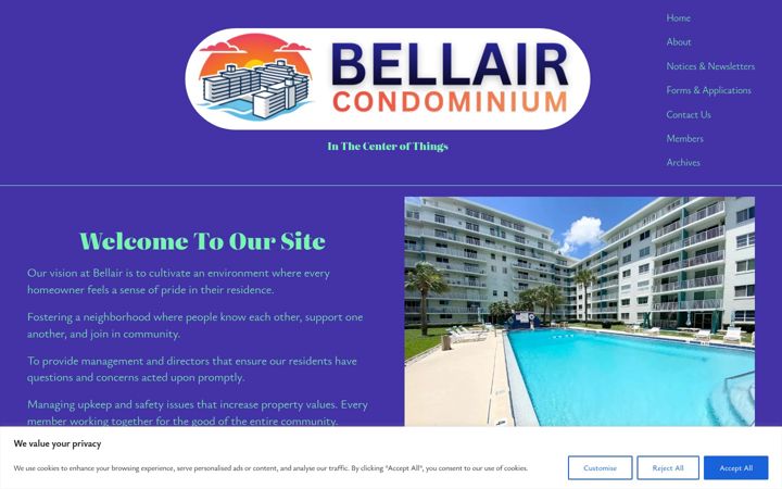 Screenshot of bellaircondos.org