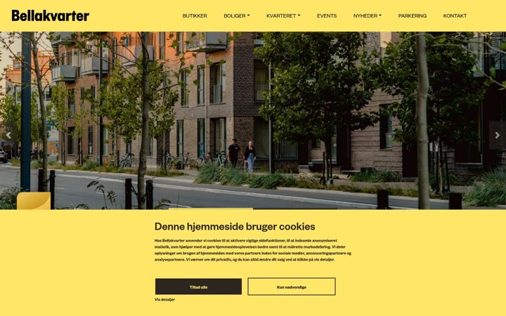 Screenshot of bellakvarter.dk