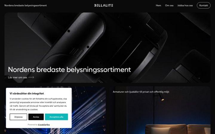 Screenshot of bellalite.se