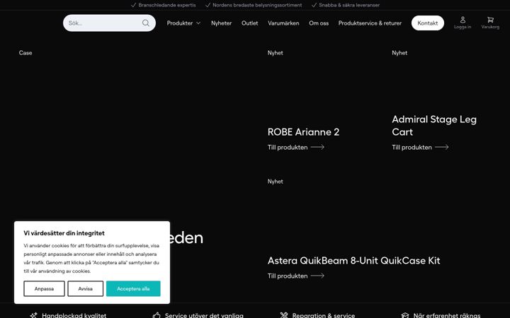 Screenshot of bellaliteblack.se
