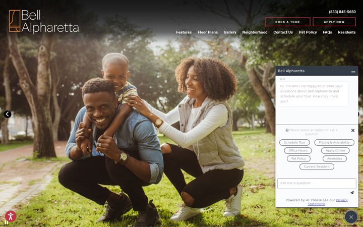 Screenshot of bellalpharetta.com