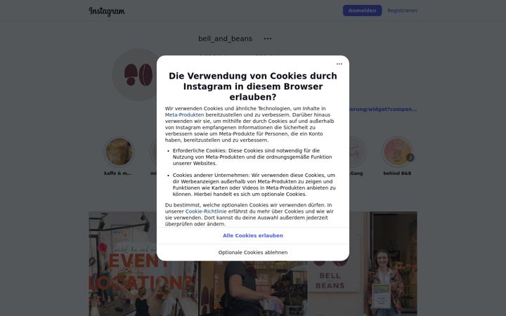 Screenshot of bellandbeans.de