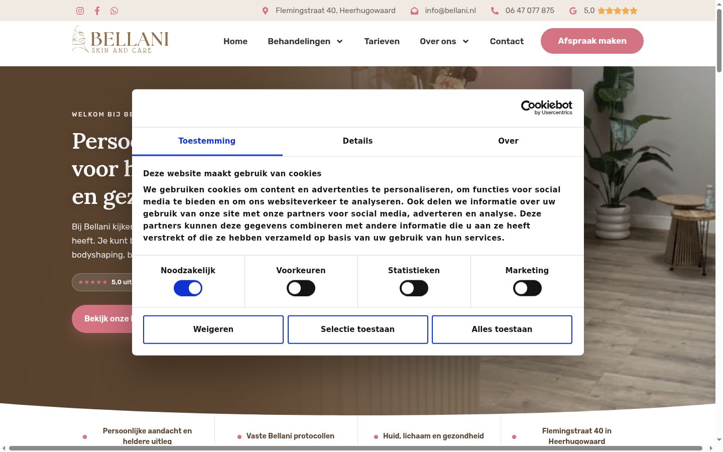 Zrzut ekranu banera zgody wyświetlanego przed jakąkolwiek interakcją