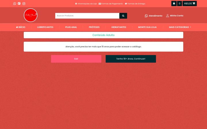 Screenshot of bellaohanaoficial.com.br