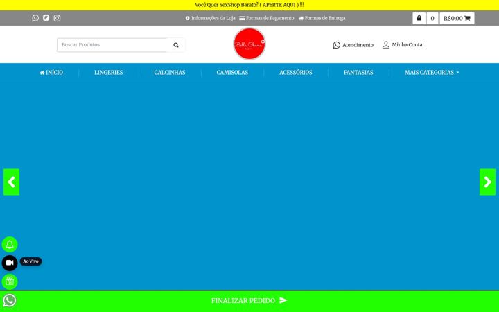 Screenshot of bellaohanaoficialsexshop.com.br