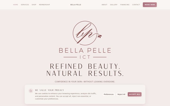 Screenshot of bellapelleict.com