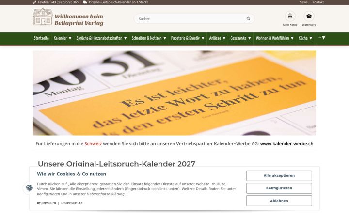 Screenshot of bellaprint.at
