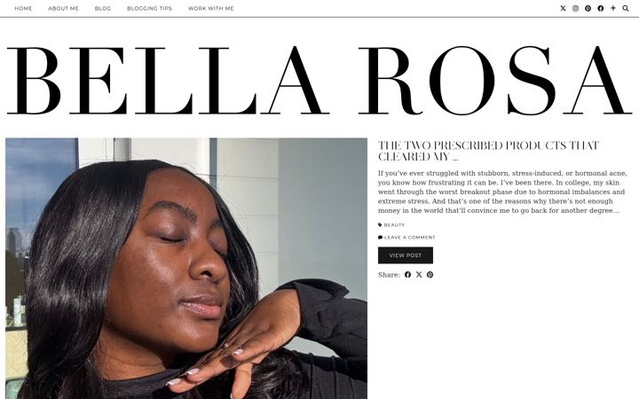 Screenshot of bellarosablog.com
