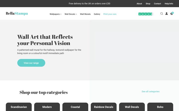 Screenshot of bellastampa.co.uk