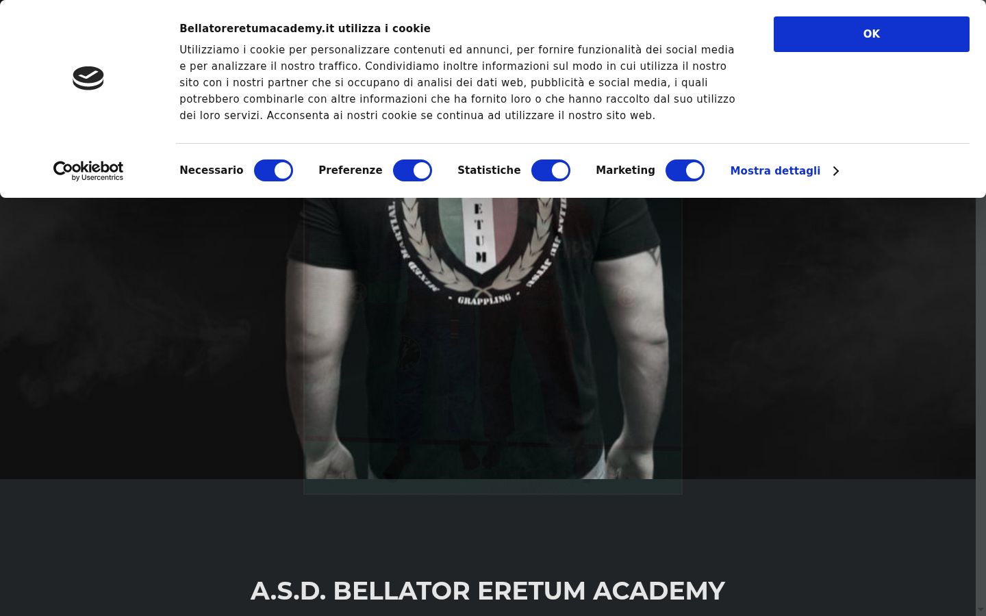 Screenshot του banner συγκατάθεσης που εμφανίστηκε πριν από οποιαδήποτε αλληλεπίδραση