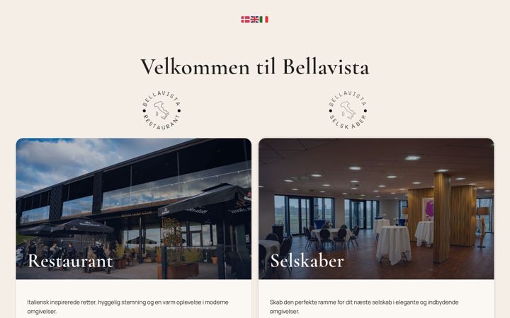 Screenshot of bellavista-restaurant.dk