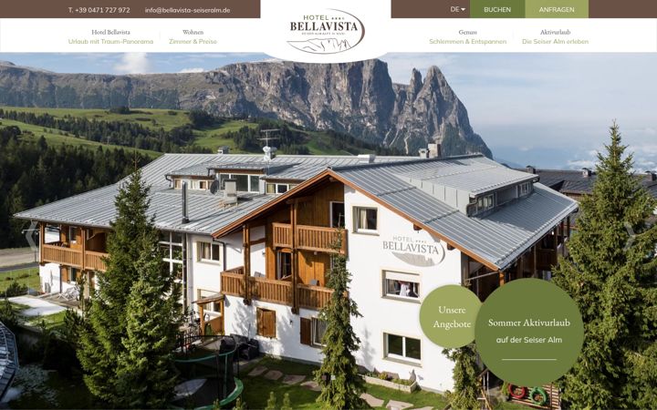 Screenshot of bellavista-seiseralm.de
