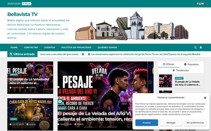 Screenshot of bellavista-tv.es
