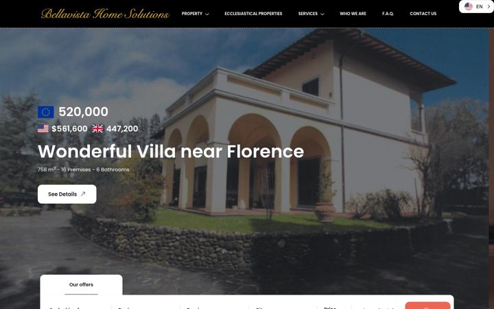 Screenshot di bellavistahs.com