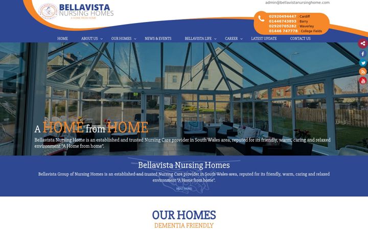 Screenshot of bellavistanursinghome.com