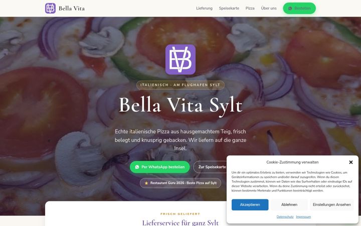 Screenshot of bellavita-sylt.de