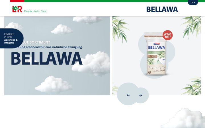 Screenshot of bellawa.ch