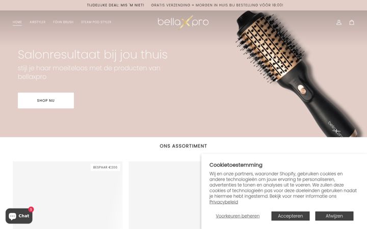 Screenshot of bellaxpro.com