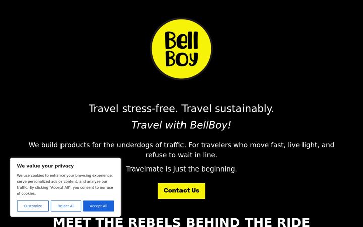 Screenshot of bellboy.bike