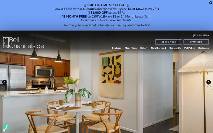 Screenshot of bellchannelside.com
