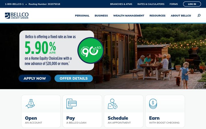 Screenshot του bellco.org