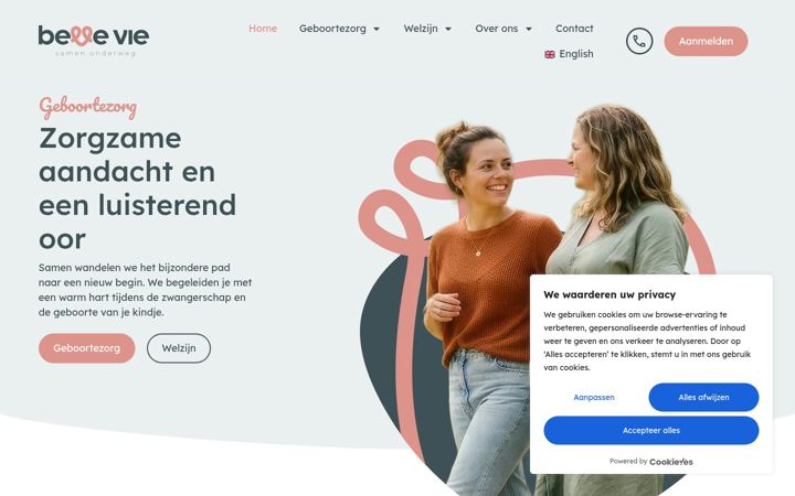 Screenshot ta' belle-vie.nl