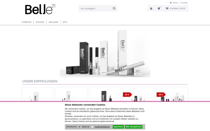 Screenshot of belle21.de