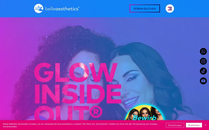 Screenshot of belleaesthetics.de