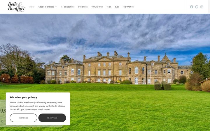 Screenshot of belleandbouquet.co.uk