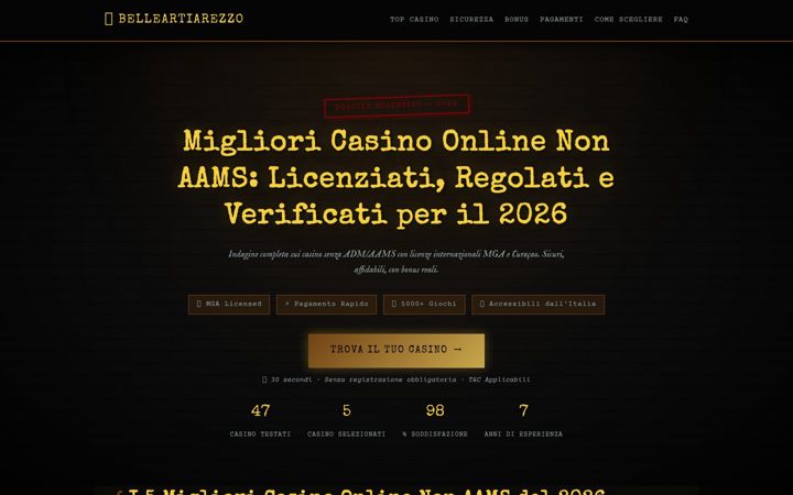 Screenshot of belleartiarezzo.it