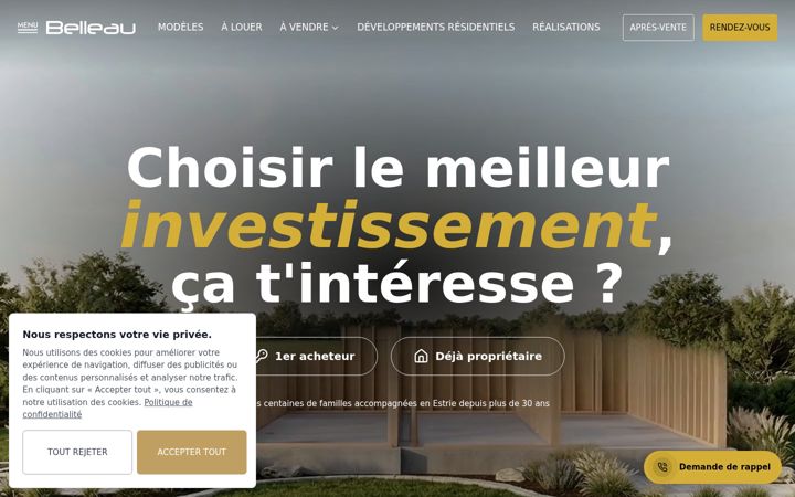 Screenshot of belleau.ca