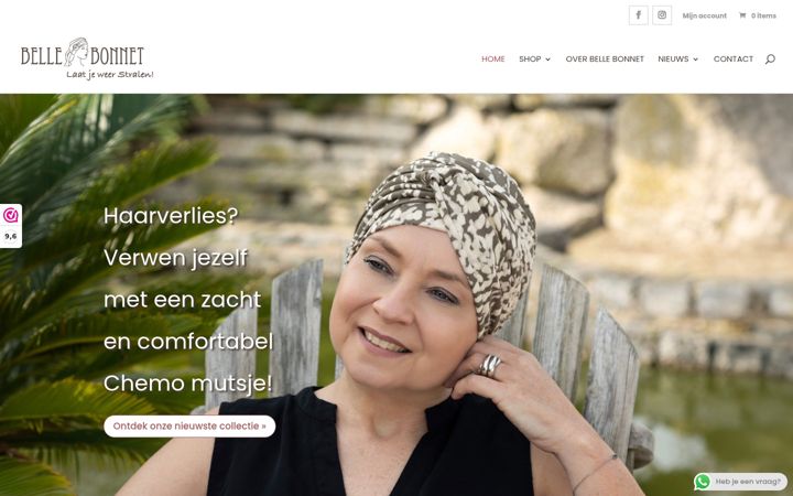 Screenshot of bellebonnet.nl