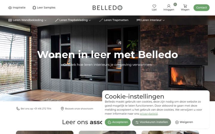 Skærmbillede af belledo.nl