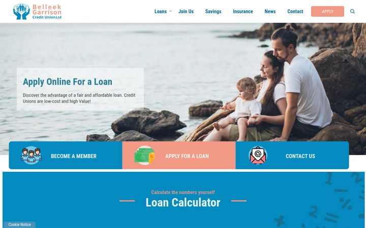 Screenshot of belleekgarrisoncu.co.uk
