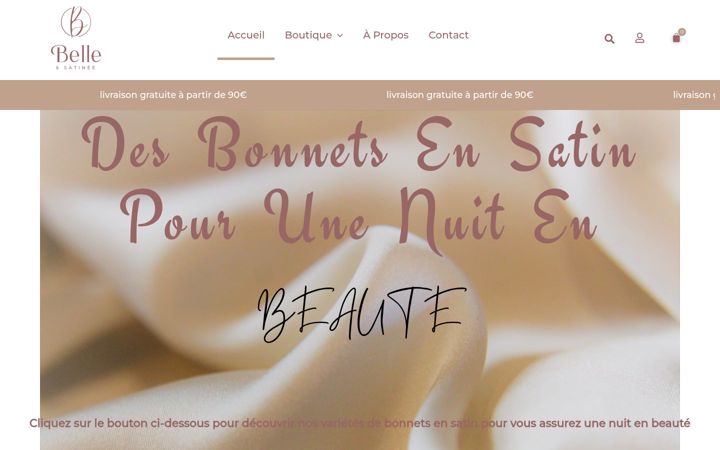 Screenshot of belleetsatinee.com