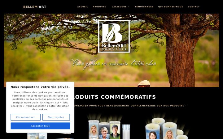 Screenshot of bellemart.ca