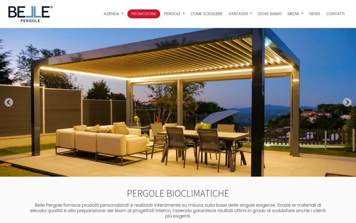Screenshot of bellepergole.it
