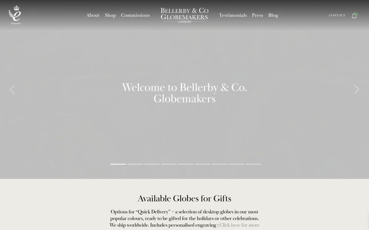 Screenshot of bellerbyandco.com