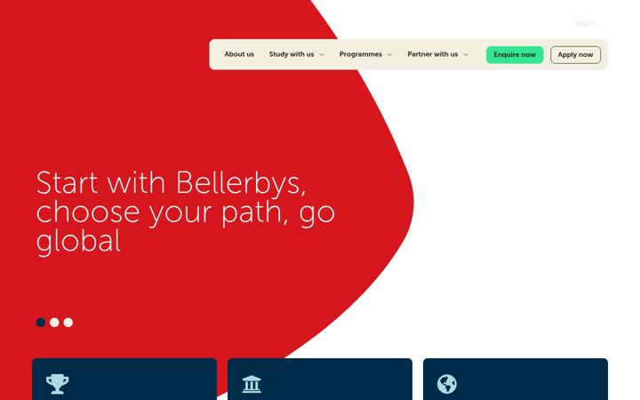 Screenshot of bellerbysglobal.com