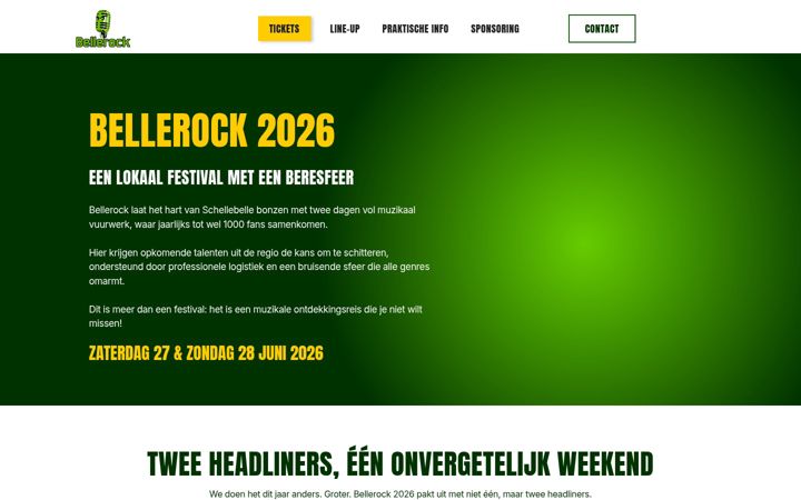 Screenshot of bellerock.be