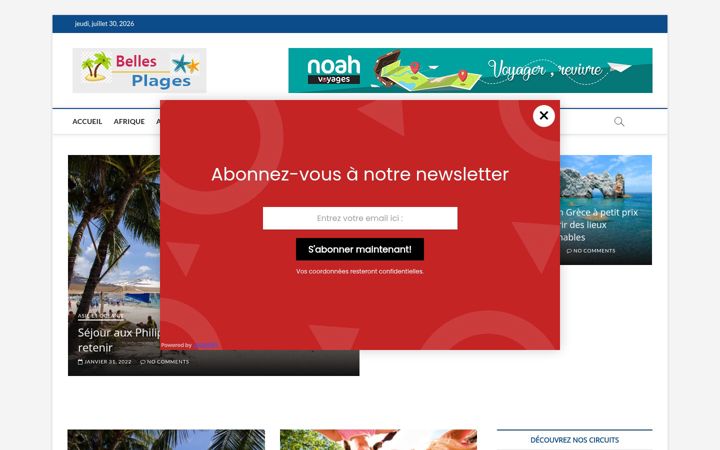 Screenshot of belles-plages.fr