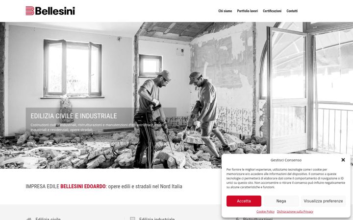 Screenshot of bellesinisrl.com