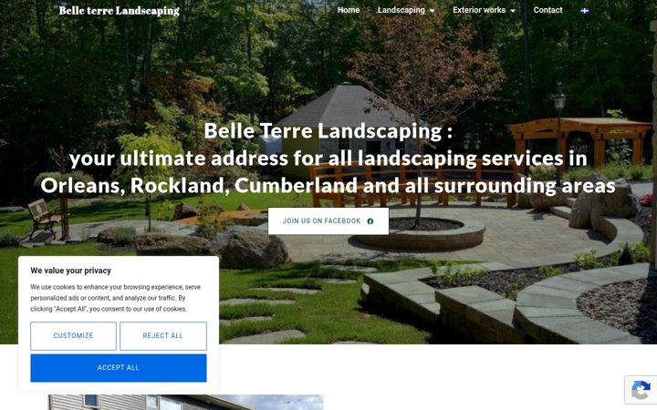 Screenshot of belleterrelandscaping.ca