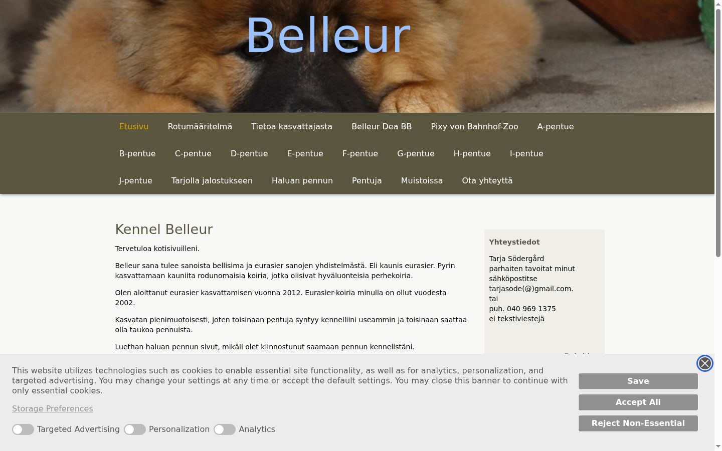 Screenshot des Einwilligungsbanners vor jeglicher Interaktion